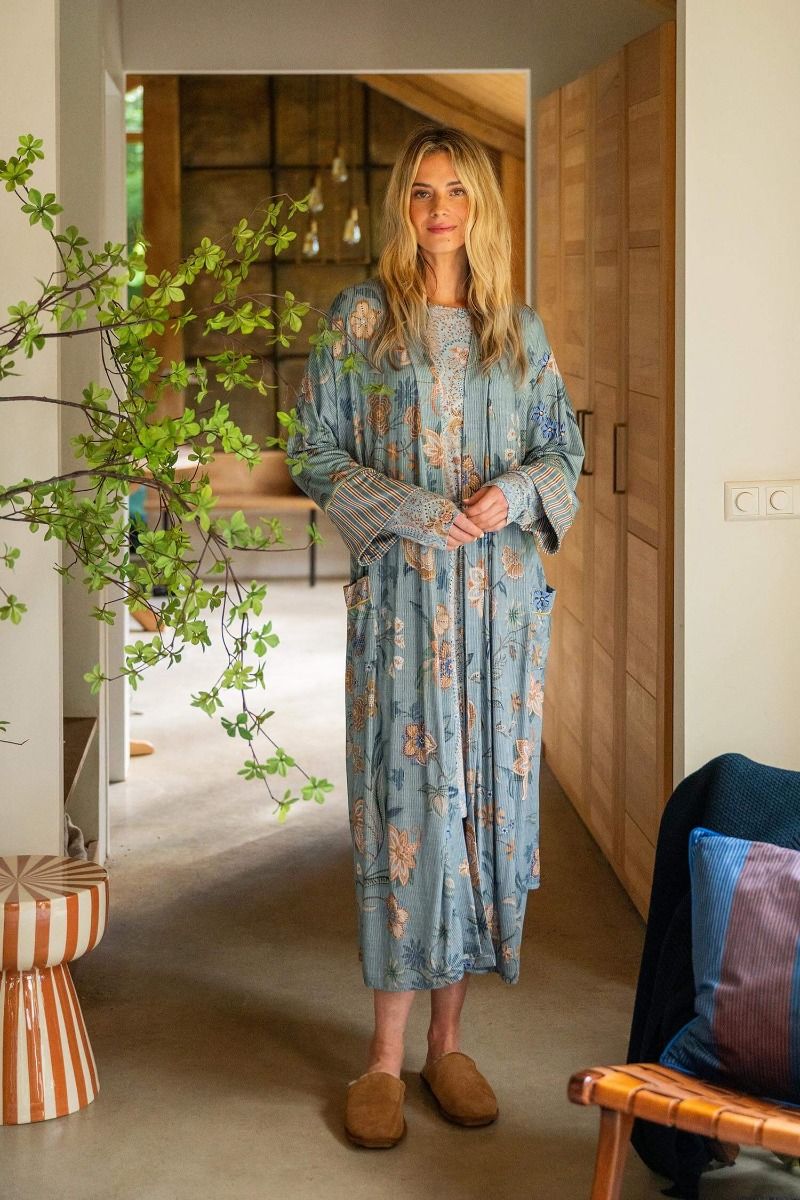 Noa Kimono Safari Bloom Bleu 