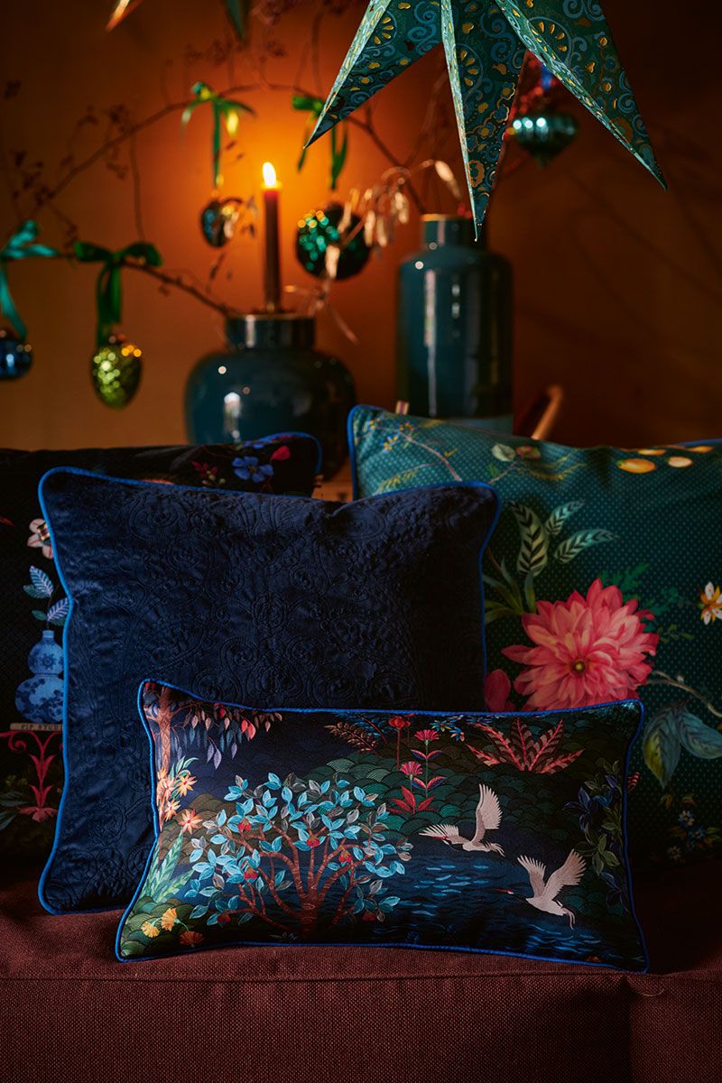 Sierkussen Quilted Donkerblauw