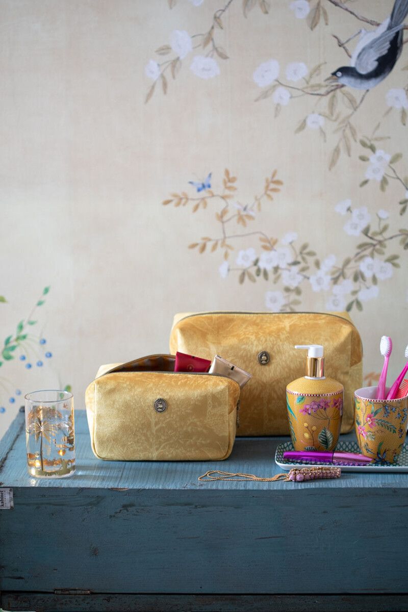 Toilettas Vierkant Groot Origami Tree Geel
