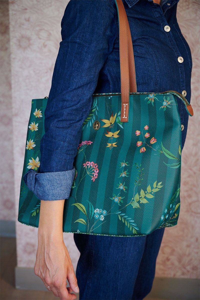 Shopper Medium Fleur Grandeur Green 