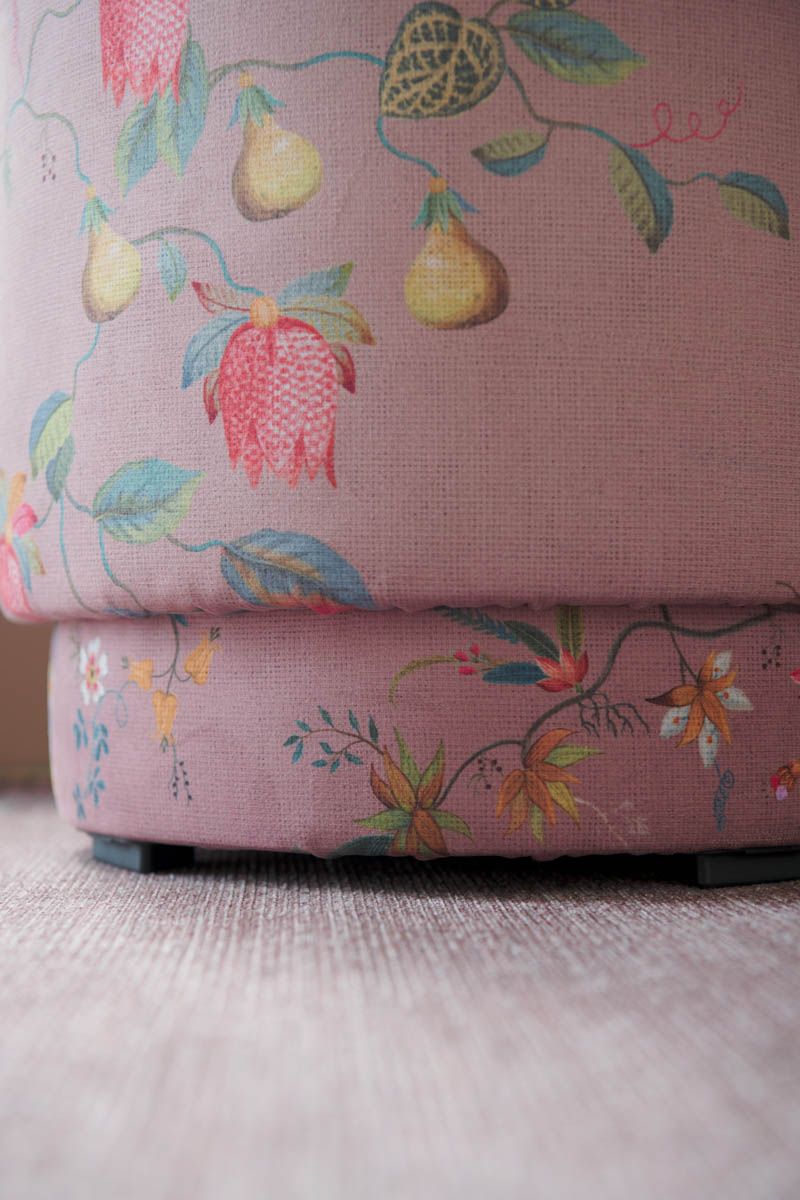 Hocker Medium Fleur Grandeur Rosa