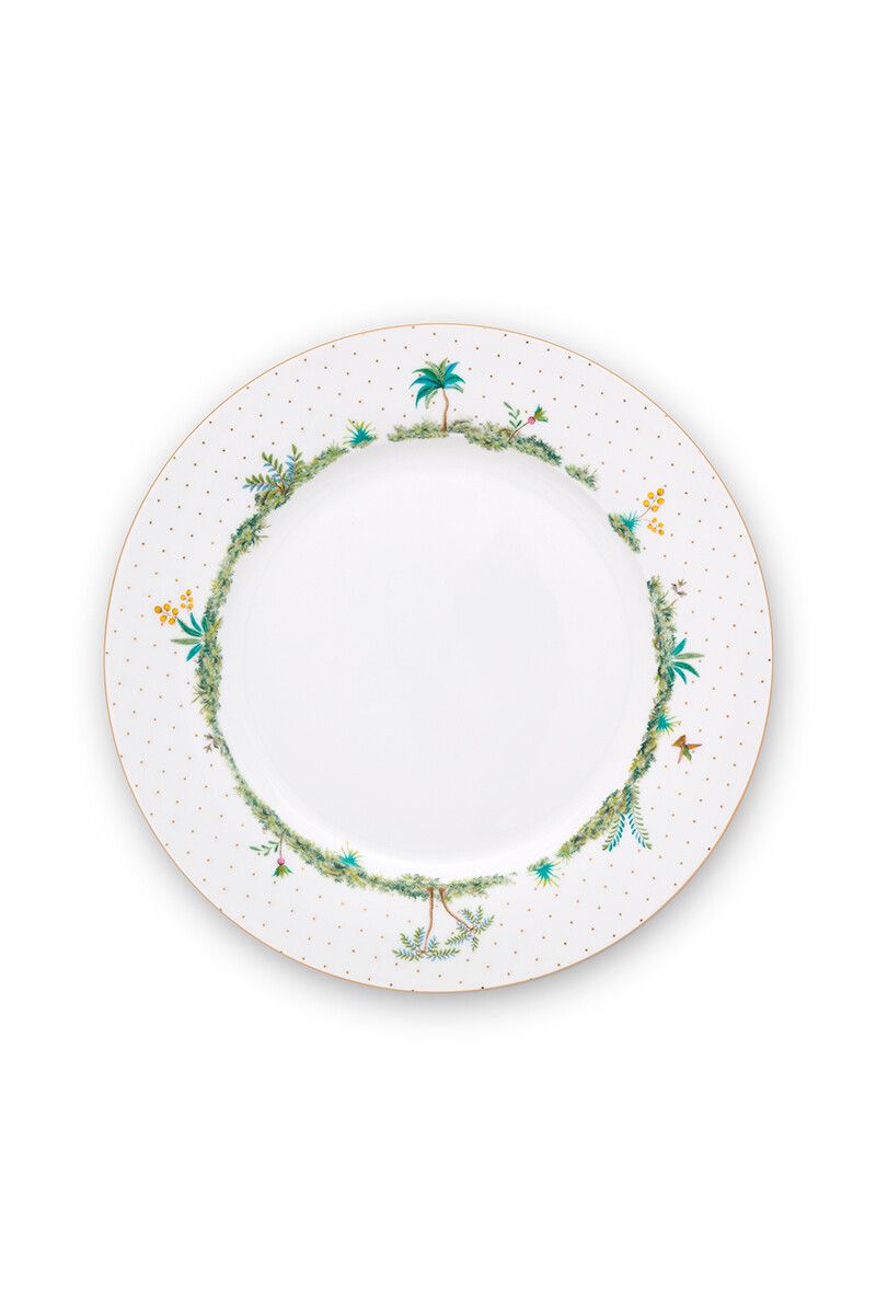 Jolie Dinner Plate Dots Gold 26,5 cm