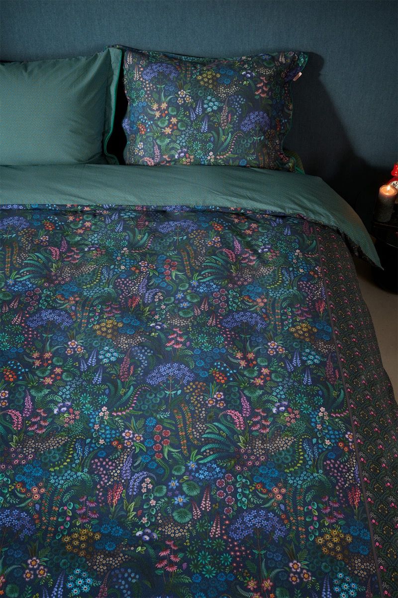 Ensemble housse de couette Querida Bleu Foncé