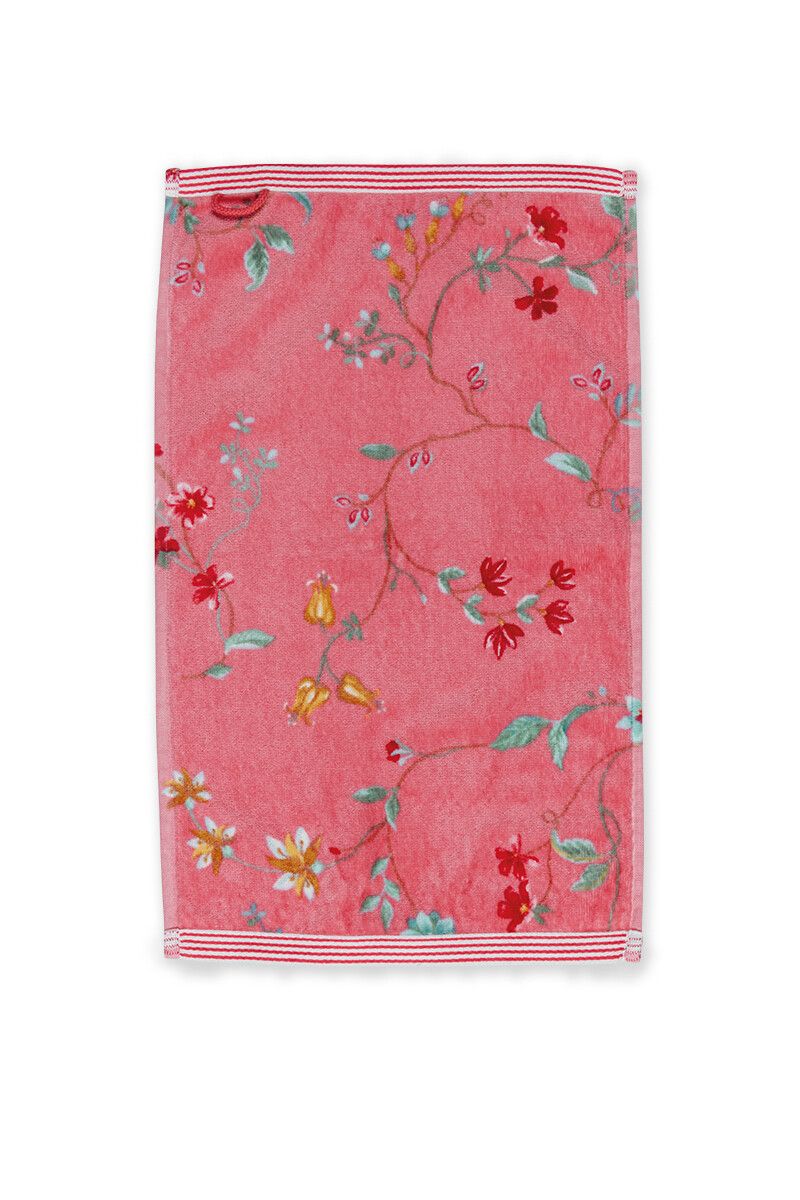 Gästehandtuch Set/3 Les Fleurs Rosa 30x50 cm