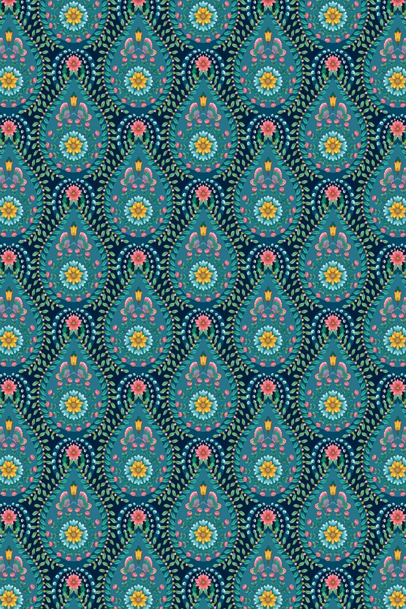 Pip Studio Raindrops Non-Woven Wallpaper Dark Blue