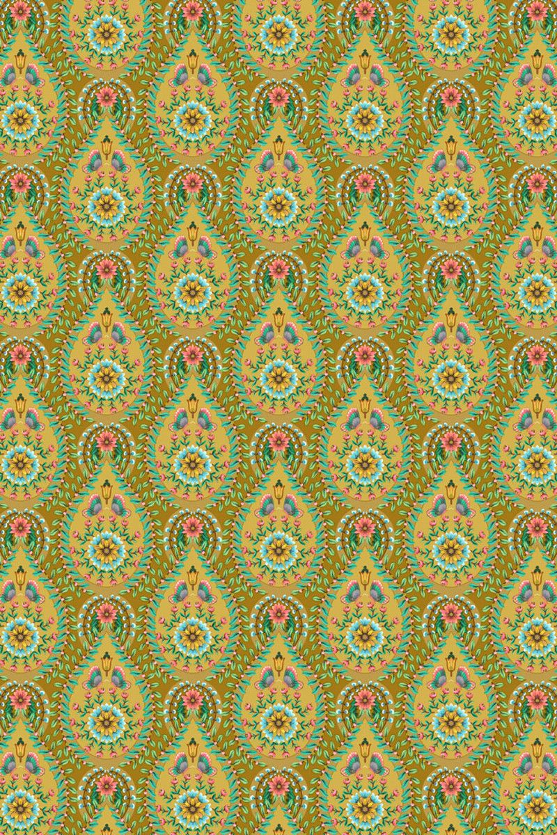 Pip Studio Raindrops Non-Woven Wallpaper Yellow/Ocre