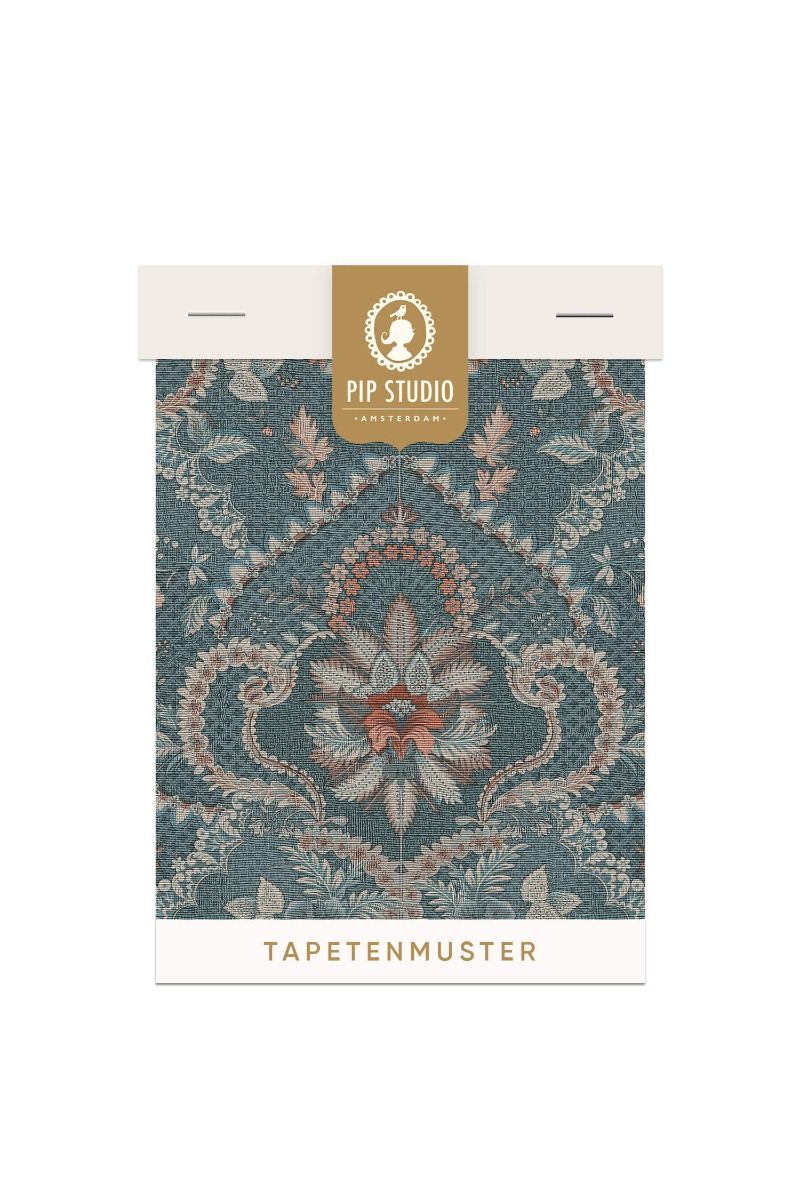 Tapetenmuster Saluti Denim Blau