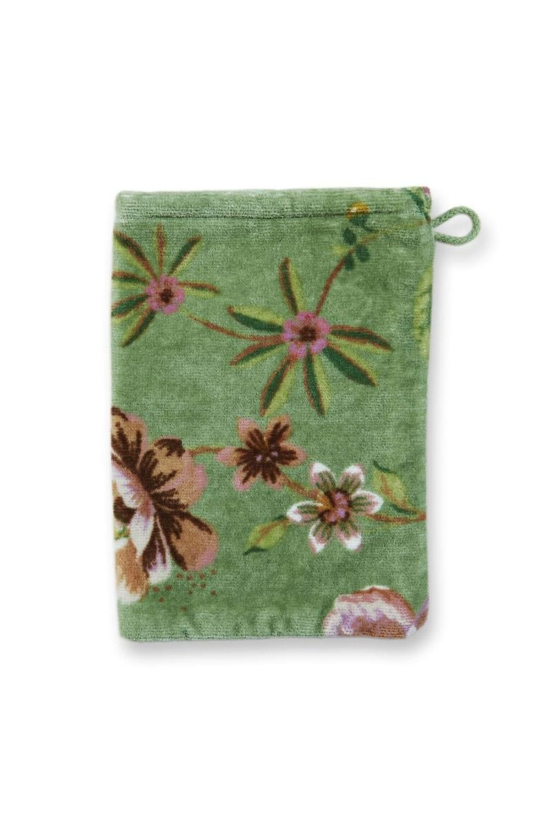 Washcloth Set/3 Secret Garden Green 16X22cm