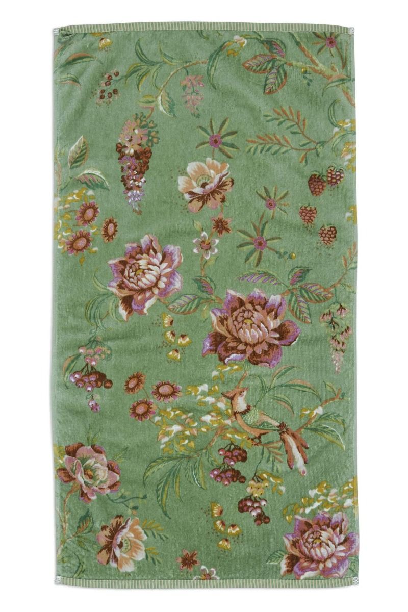 Serviettes de Bain Secret Garden Vert 55x100cm