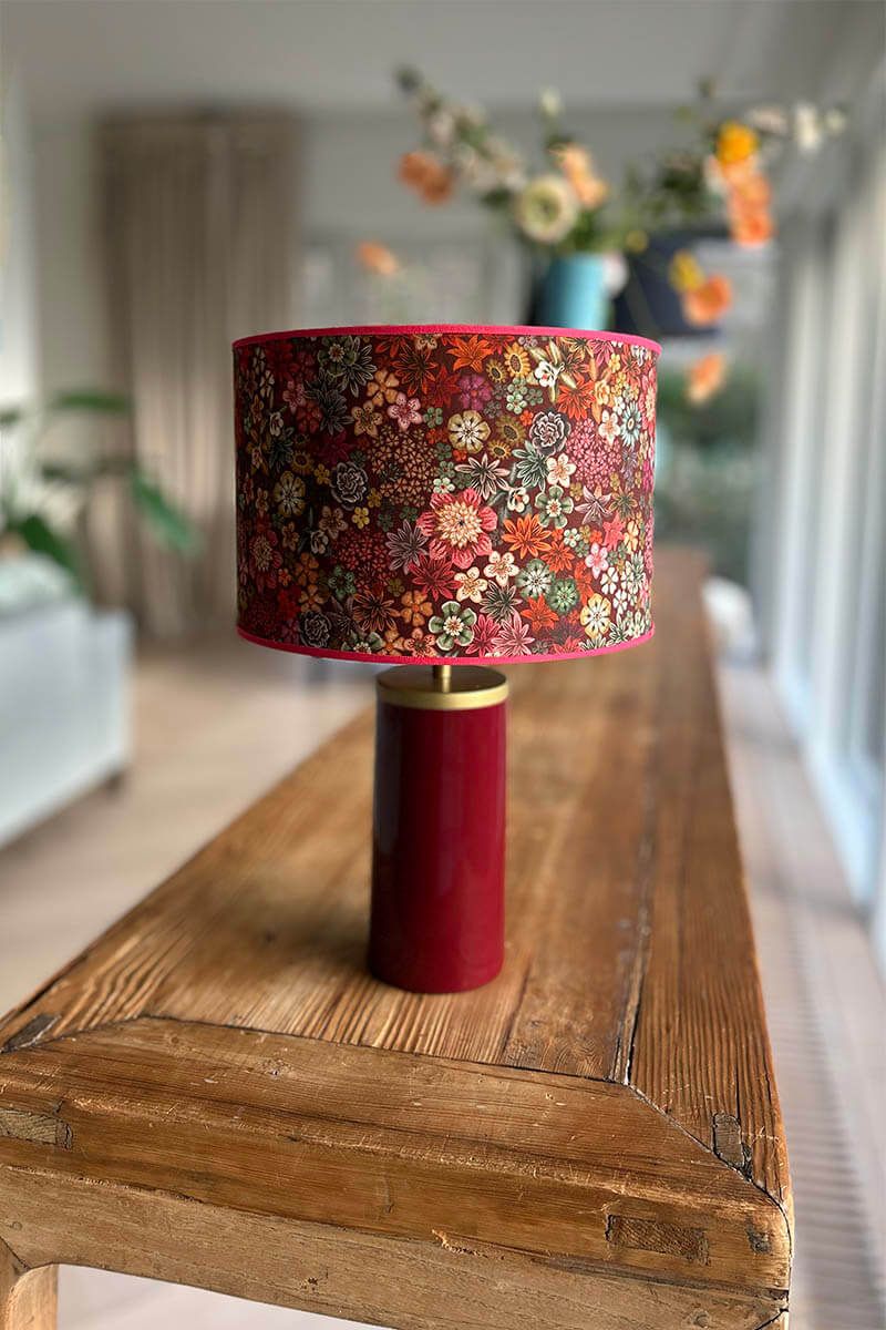 Lamp base by Pip Dark Red Small