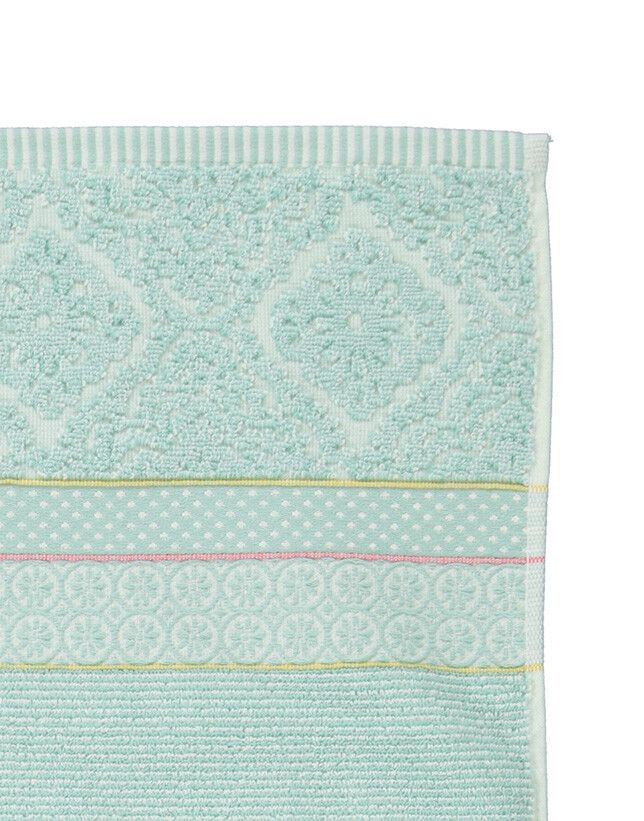 Lot de 3 Serviettes de Bain Soft Zellige en Coloris Bleu 55 x 100 cm