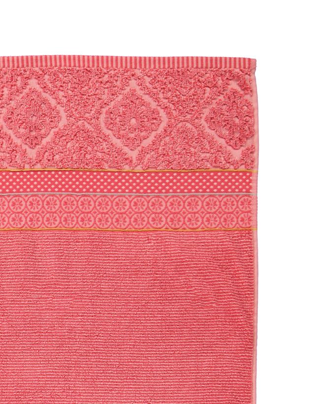Grande Serviette de Bain Soft Zellige en Coloris Corail 70 x 140 cm