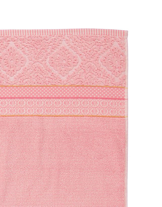 Large Bath Towel Soft Zellige Pink 70x140 cm
