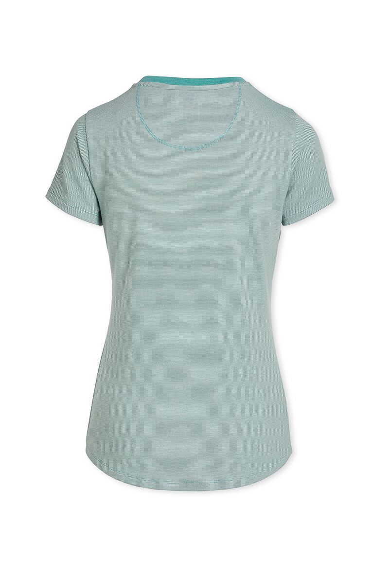 Short Sleeve Shiny Stripes Green