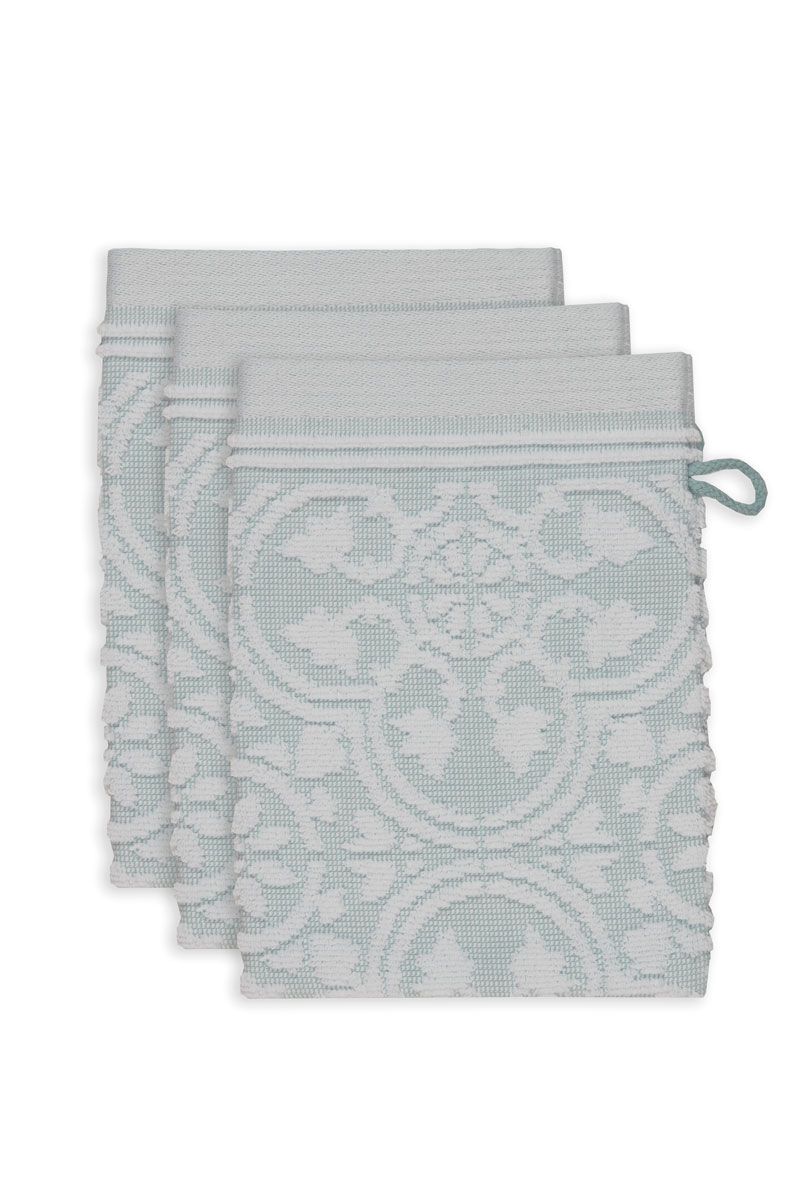 Washcloth Set/3 Tile de Pip Light Blue 16x22 cm