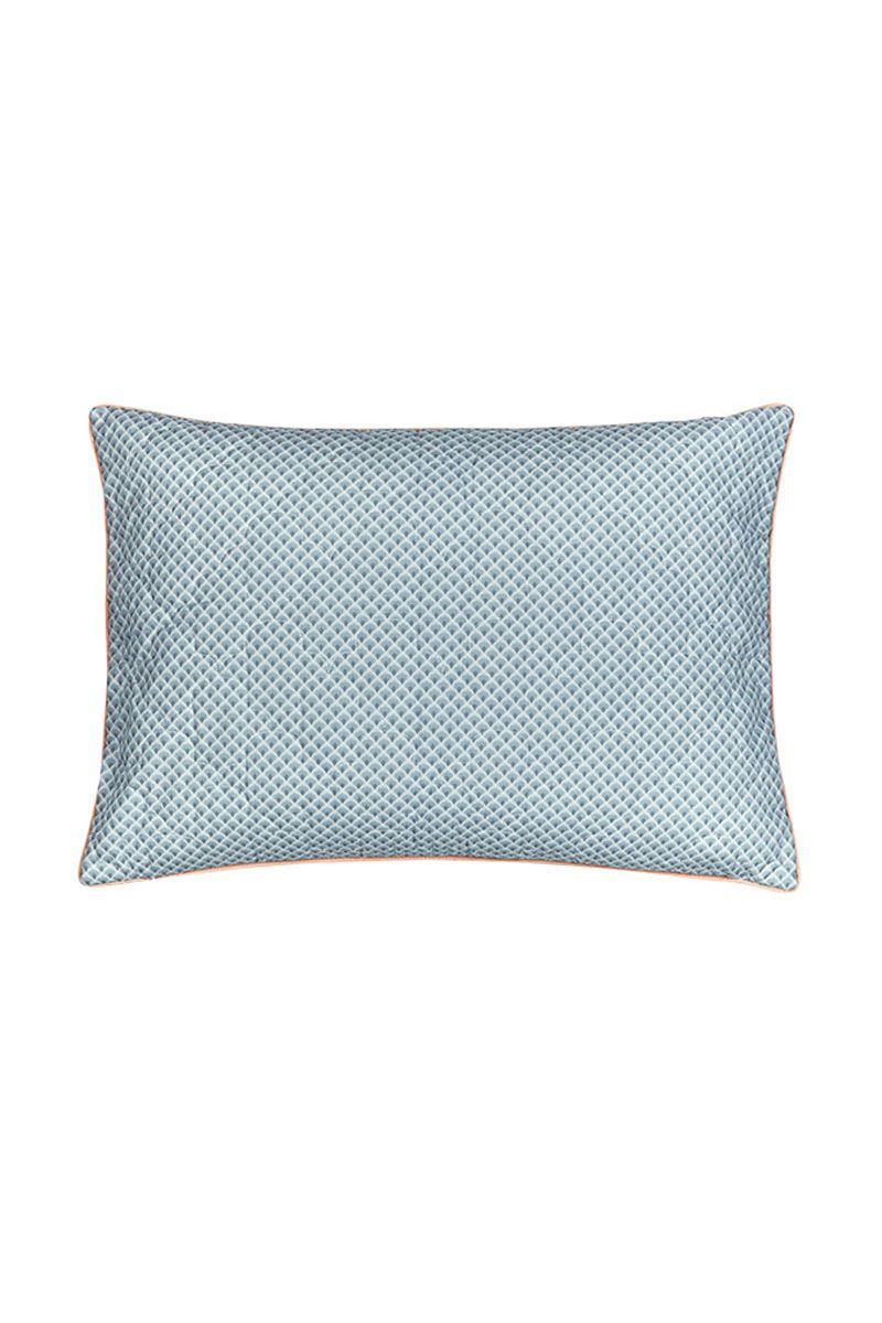 Rechteckige Zierkissen Quilted Tokyo Blossom Hellblau