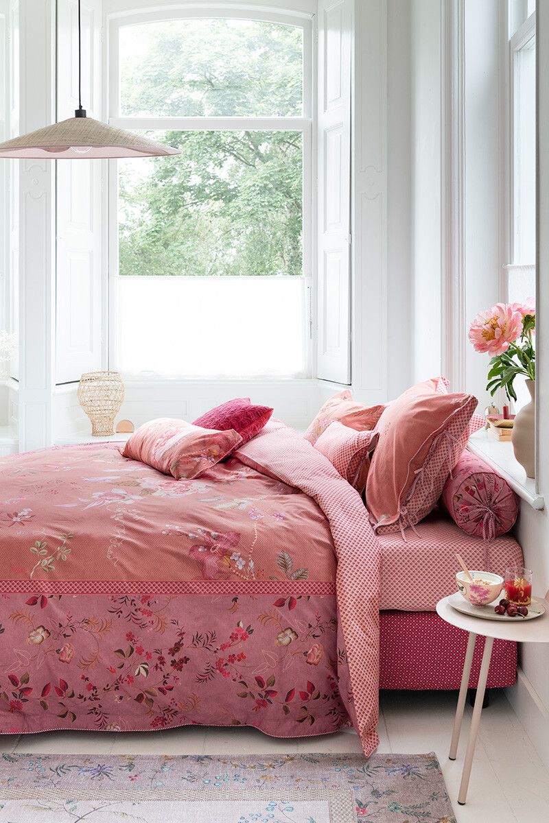 Cushion Rectangle Long Tokyo Bouquet Pink/Terra