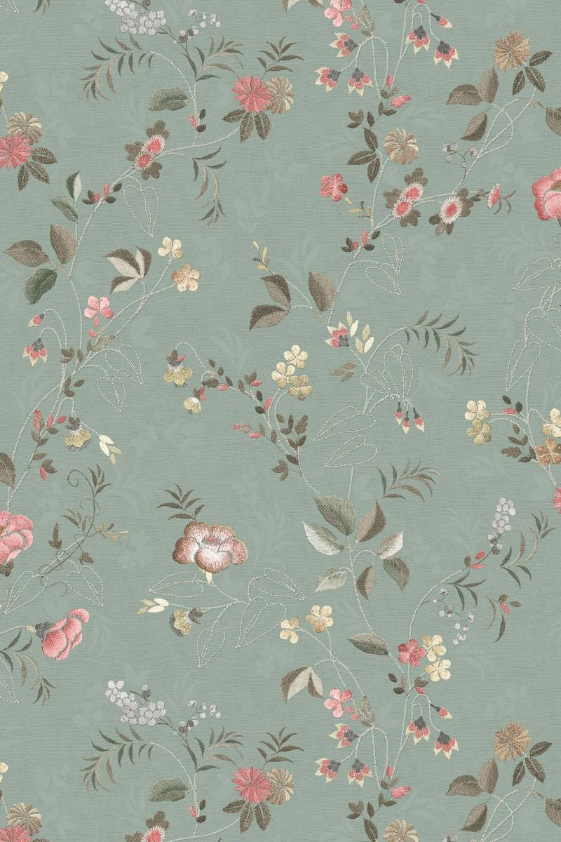 Pip Studio Tokyo Blossom Non-Woven Wallpaper Jade Green