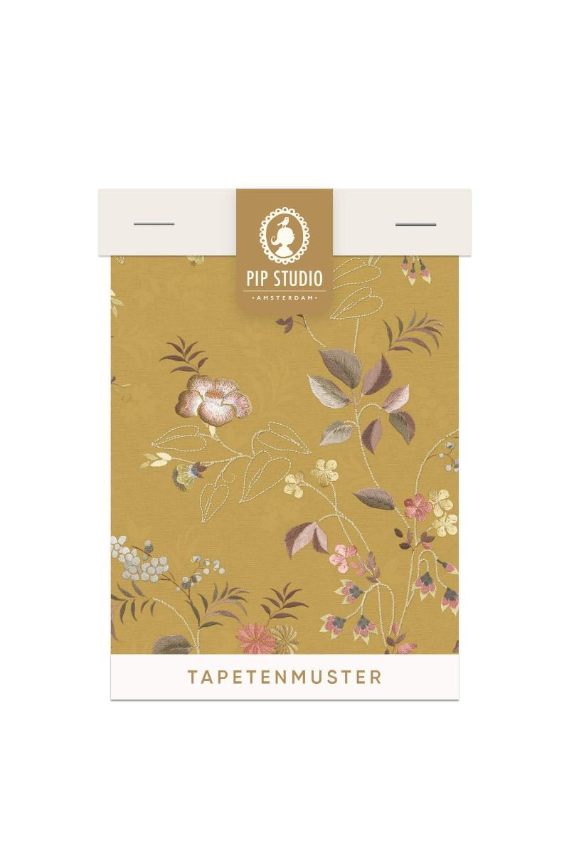 Tapetenmuster Tokyo Blossom Senfgelb