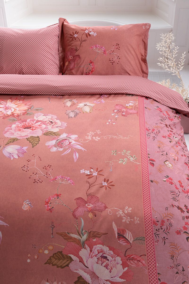 Duvet Cover Set Tokyo Bouquet Pink/Terra
