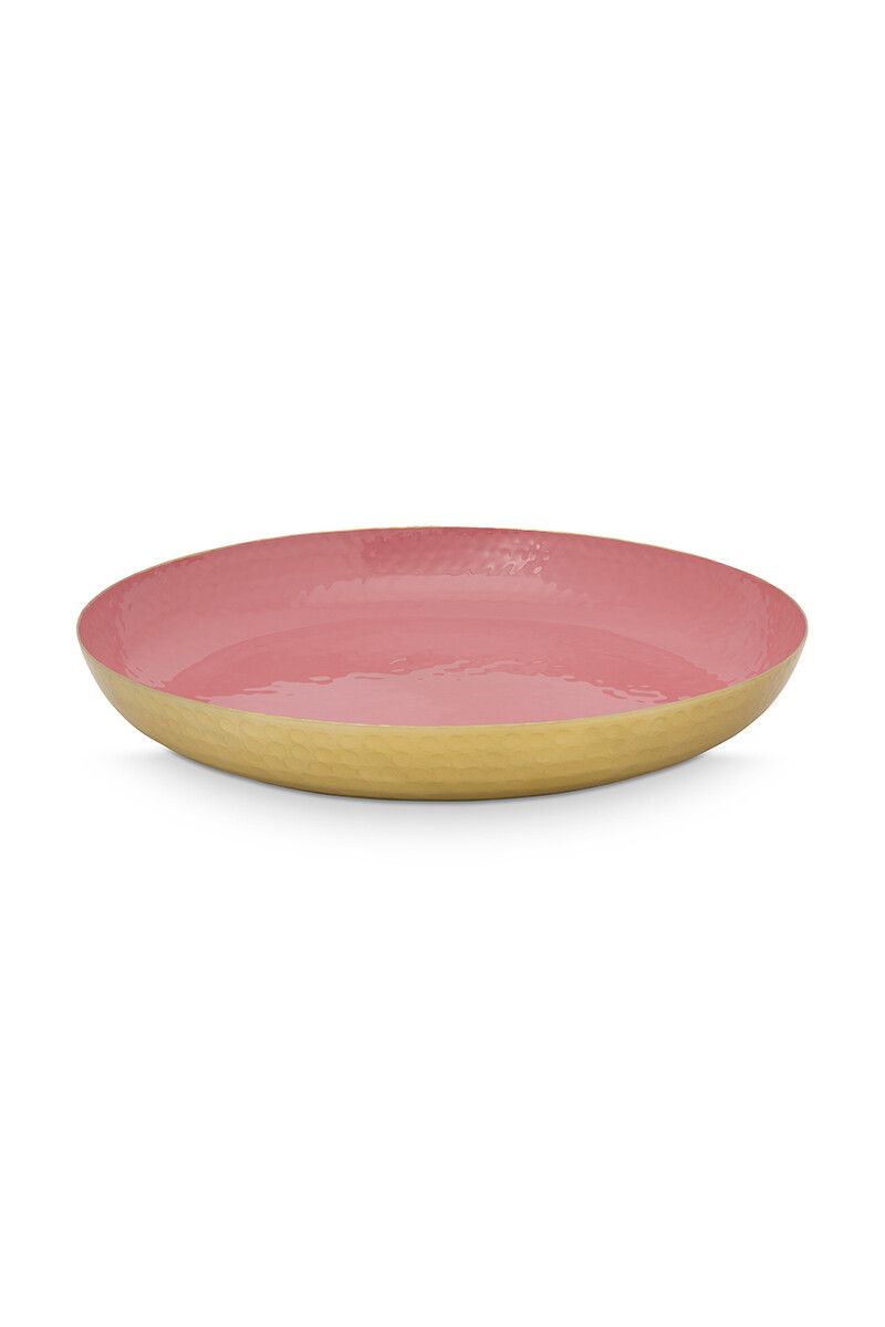 Tray Enamelled Old Pink 40 cm