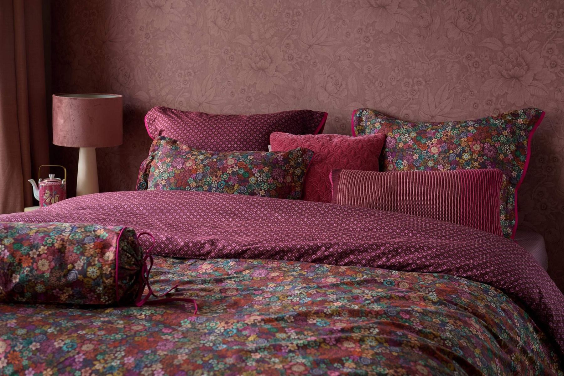 Duvet Cover Tutti i Fiori Dark Red