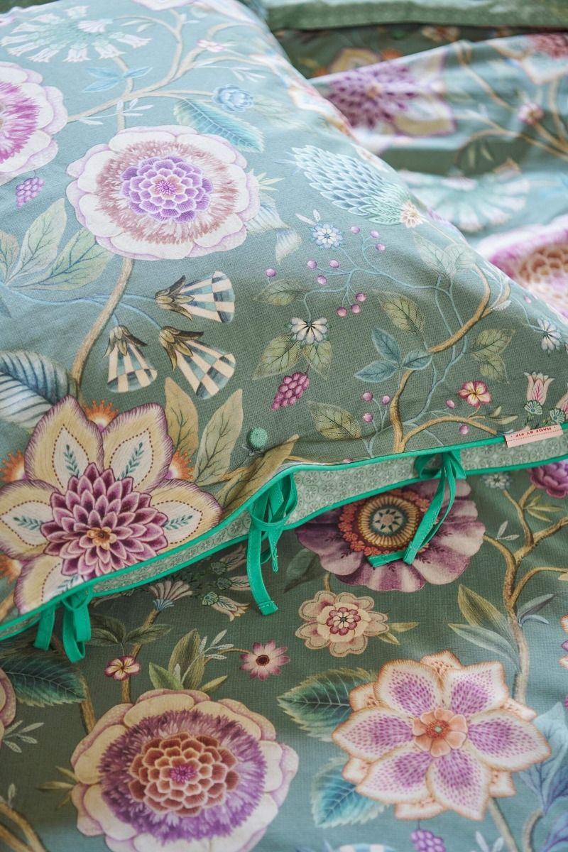 Ensemble housse de couette Viva las Flores Vert