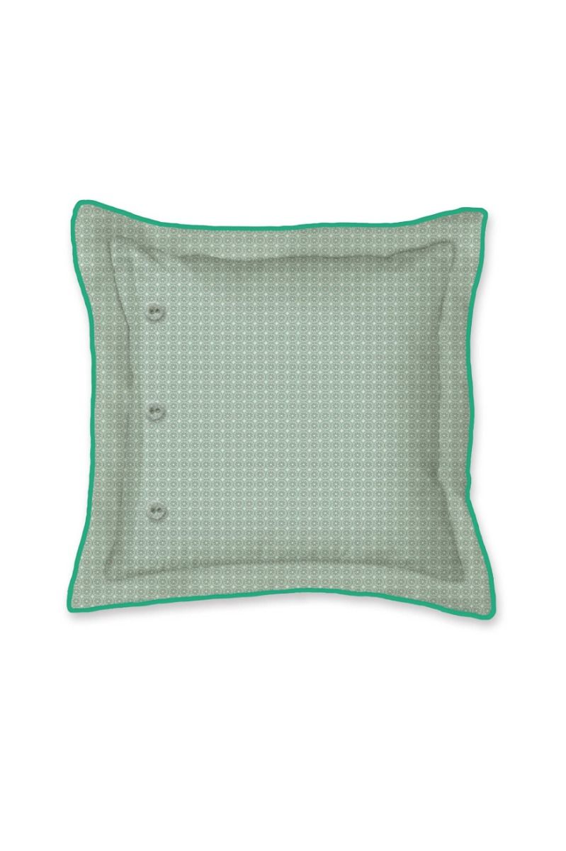 Square Cushion Viva Las Flores Green