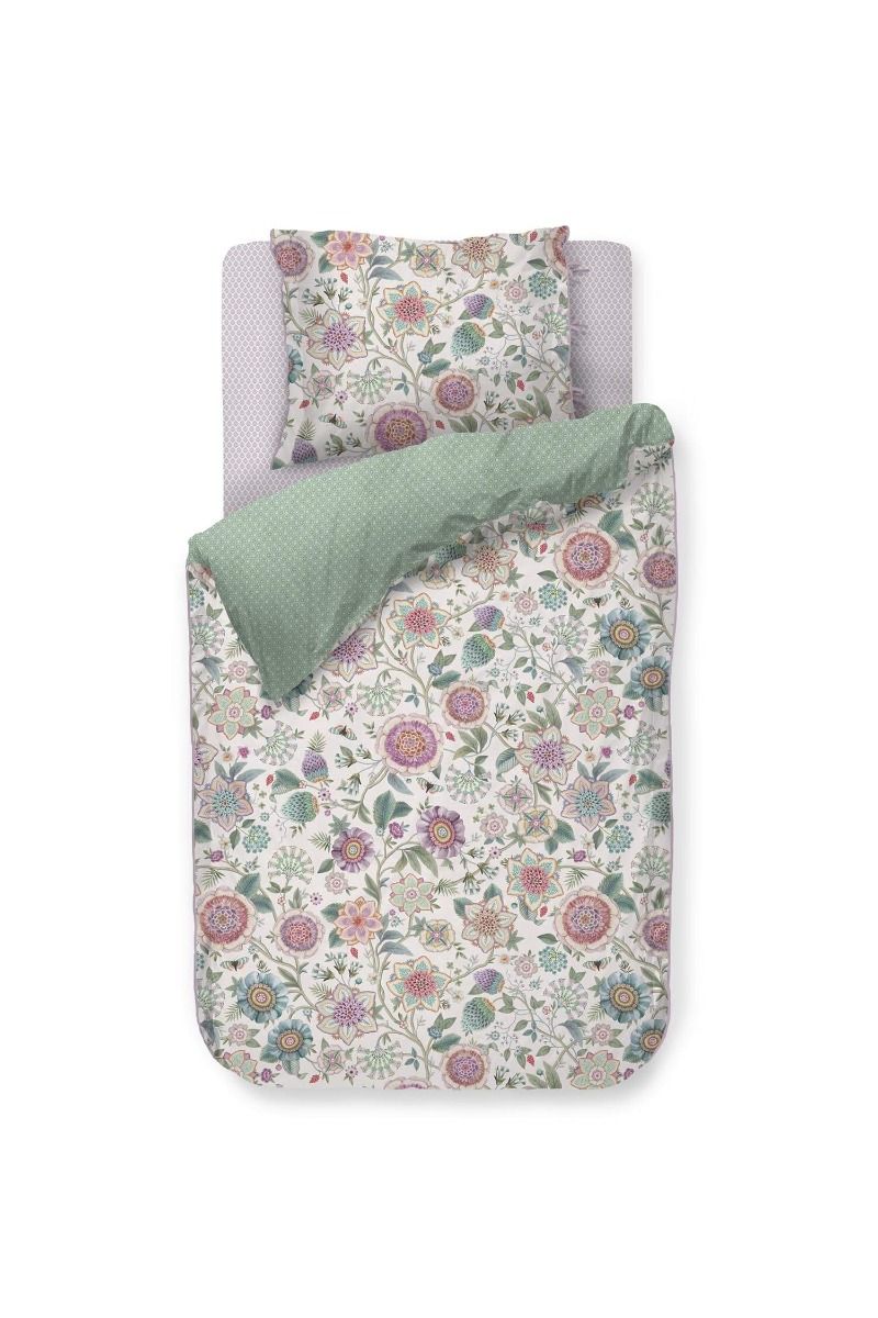 Duvet Cover Set Viva las Flores White