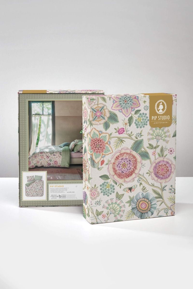 Housse de Couette Viva las Flores Blanc