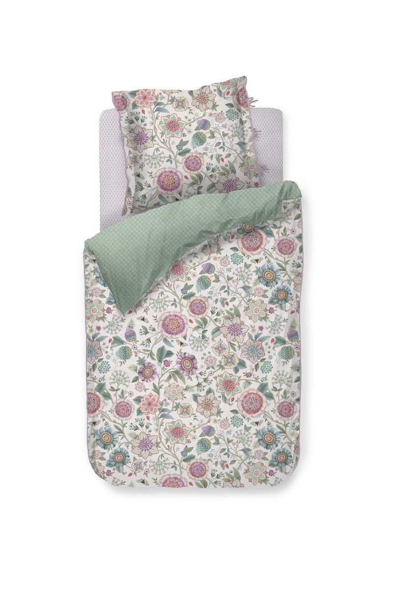 Duvet Cover Set Viva las Flores White