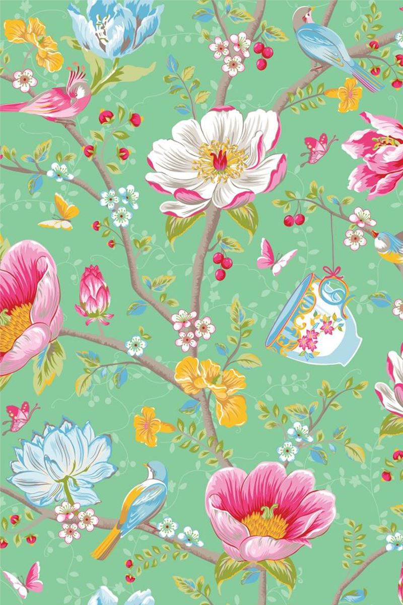 Pip Studio Chinese Garden Non-Woven Wallpaper Green