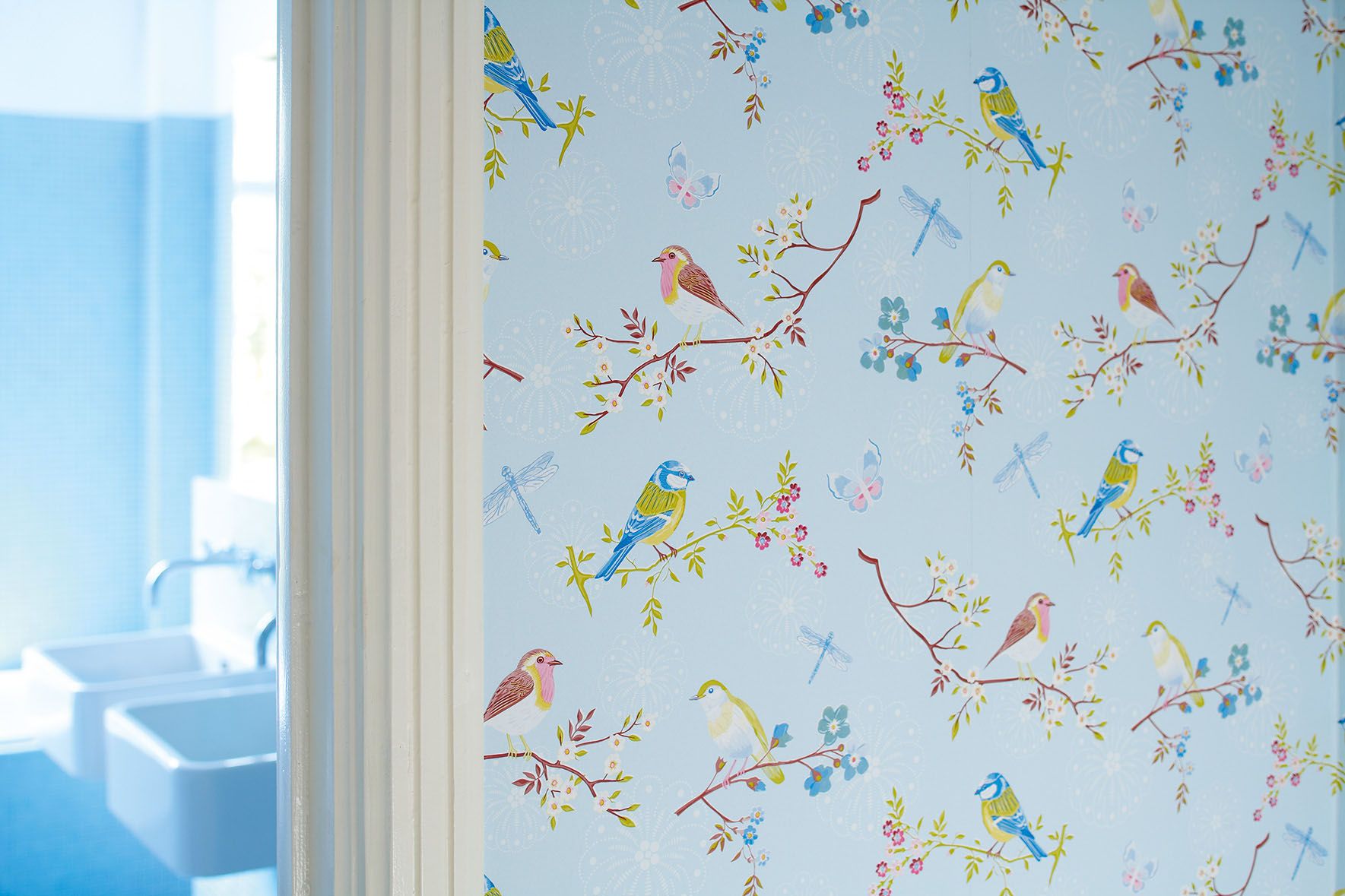 Pip Studio Early Bird Non-Woven Wallpaper Light Blue