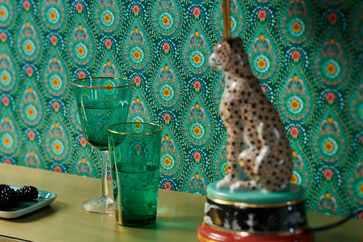 Pip Studio Raindrops Vliestapete Grün