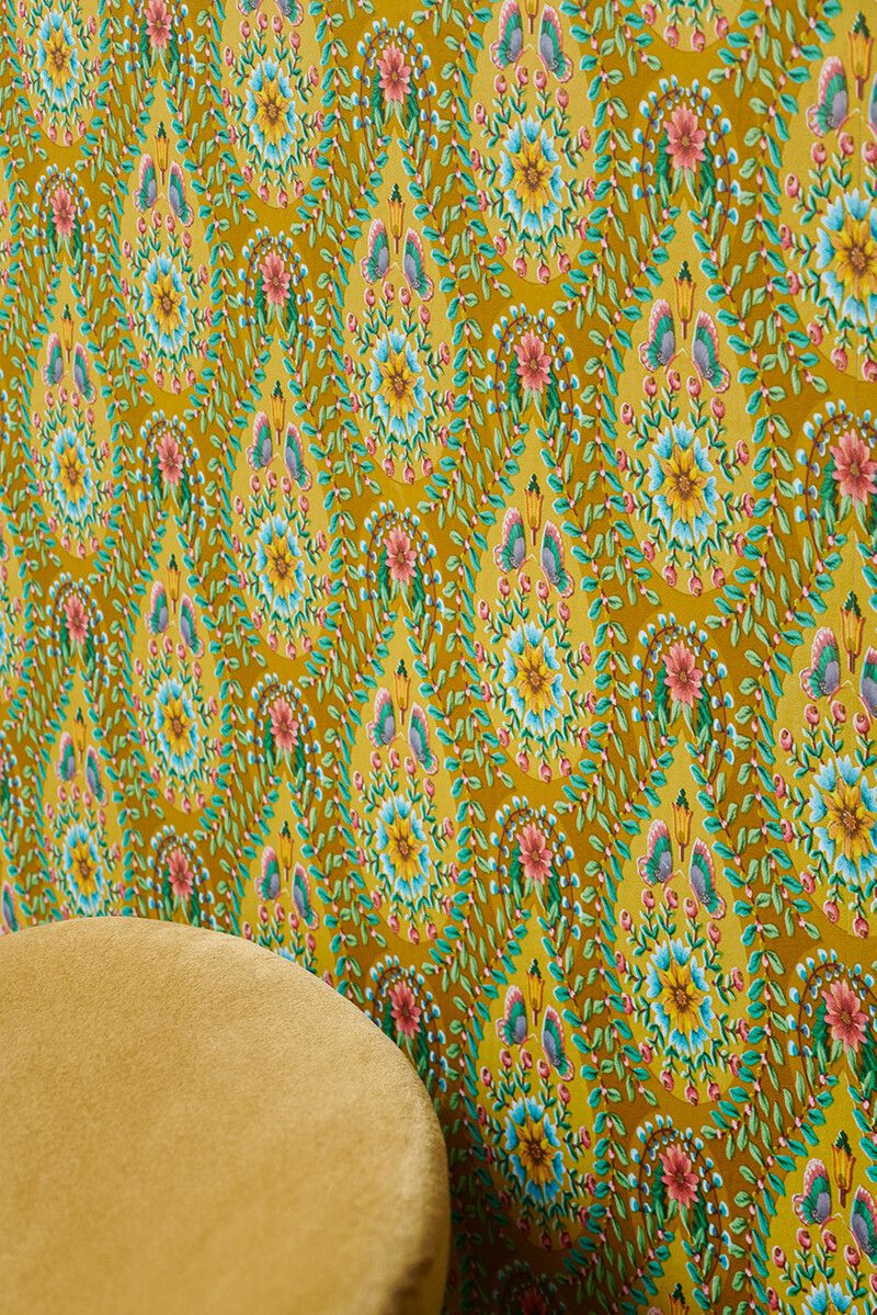 Pip Studio Raindrops Non-Woven Wallpaper Yellow/Ocre