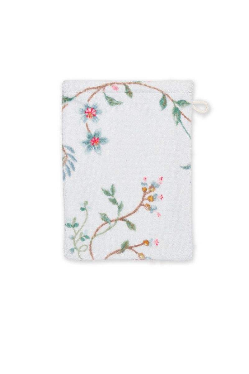 Washcloth Set/3 Les Fleurs White 16x22 cm