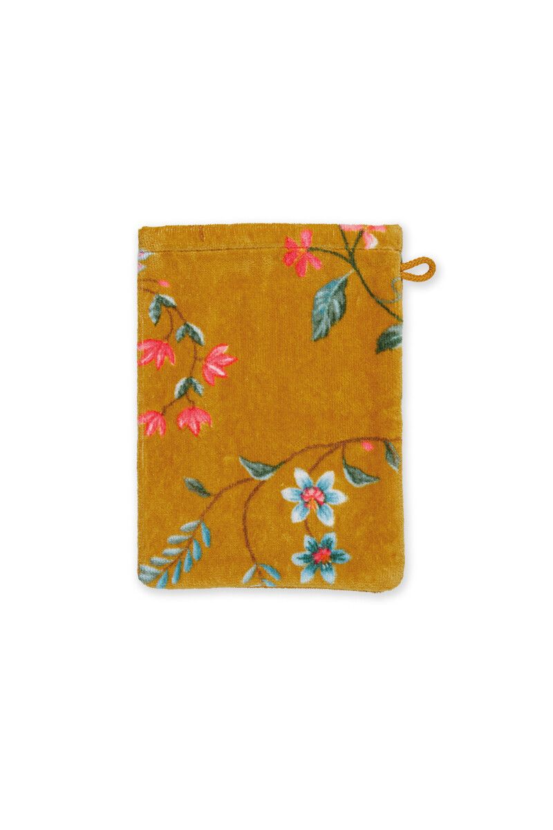 Washandje Set/3 Les Fleurs Geel 16x22 cm
