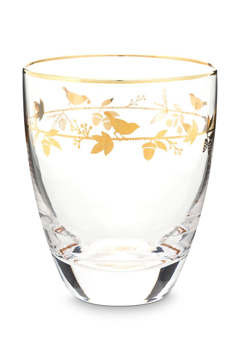 Winter Wonderland Water Glass Gold