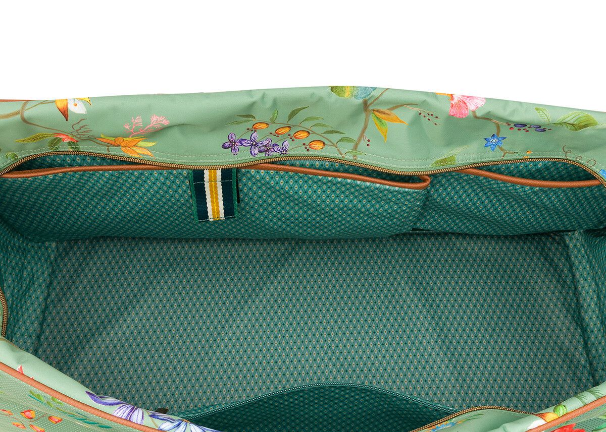 Travelbag Large Petites Fleurs Green
