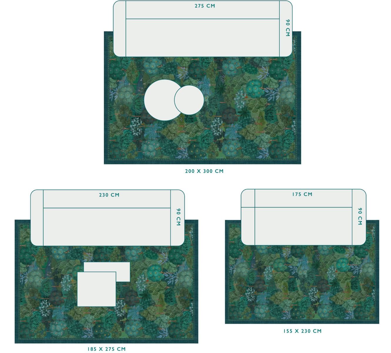 Tapis Jardin de Noche by Pip Vert Foncé