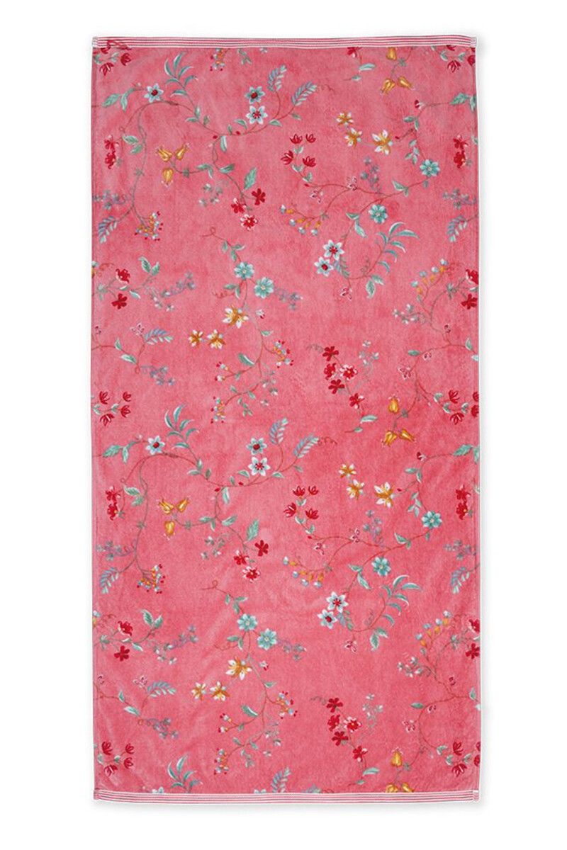 Grote handdoek Les Fleurs Roze 70x140 cm