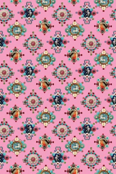 Pip Studio Ruby Robin wallpower pink
