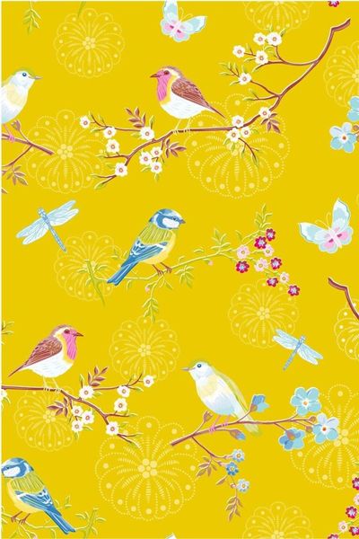 Pip Studio Early Bird Non-Woven Wallpaper Yellow