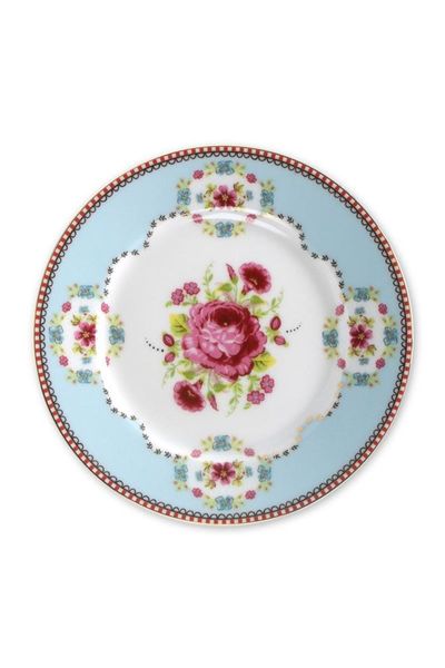 Floral Pastry Plate blue 17 cm