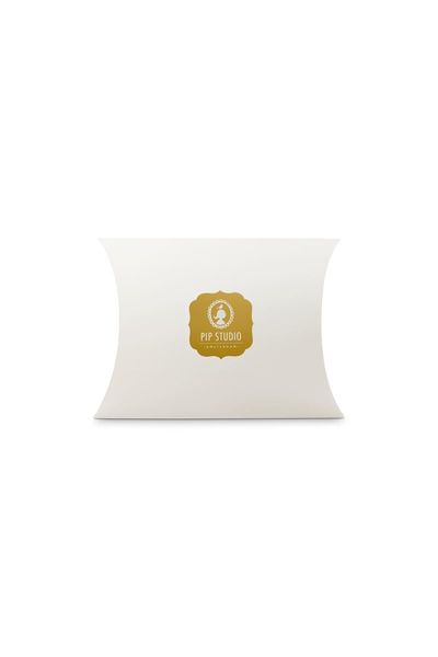 Gift packaging logo white gold