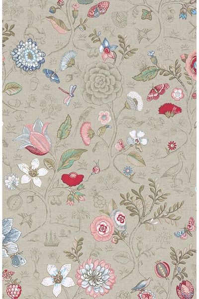 Pip Studio Spring to Life Non-Woven Wallpaper Khaki