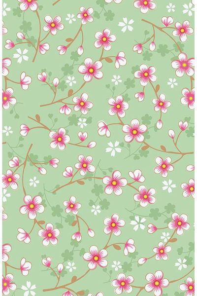 Pip Studio Cherry Blossom Non-Woven Wallpaper Mint Green