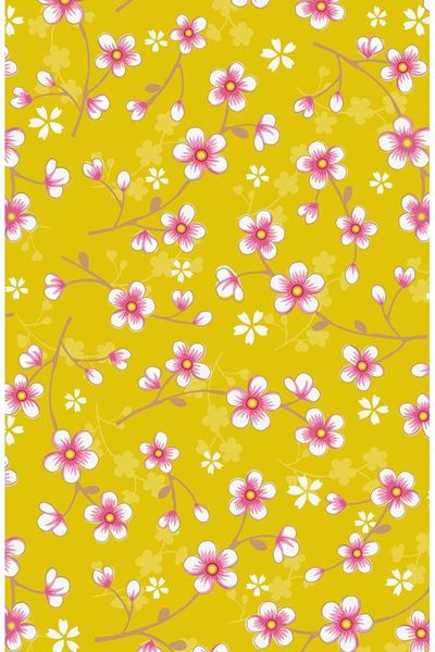 Pip Studio Cherry Blossom Vliesbehang Geel