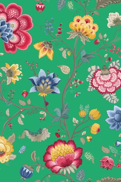 Pip Studio Floral Fantasy Non-Woven Wallpaper Green