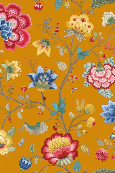 Pip Studio Floral Fantasy Non-Woven Wallpaper Yellow